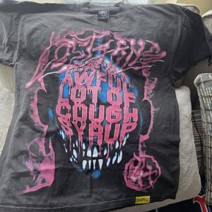 Brand New Mens Lost Hills Graphic Shirt - Black and Pink